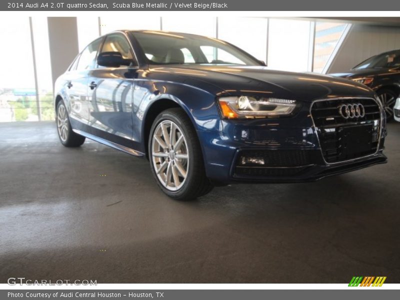Scuba Blue Metallic / Velvet Beige/Black 2014 Audi A4 2.0T quattro Sedan