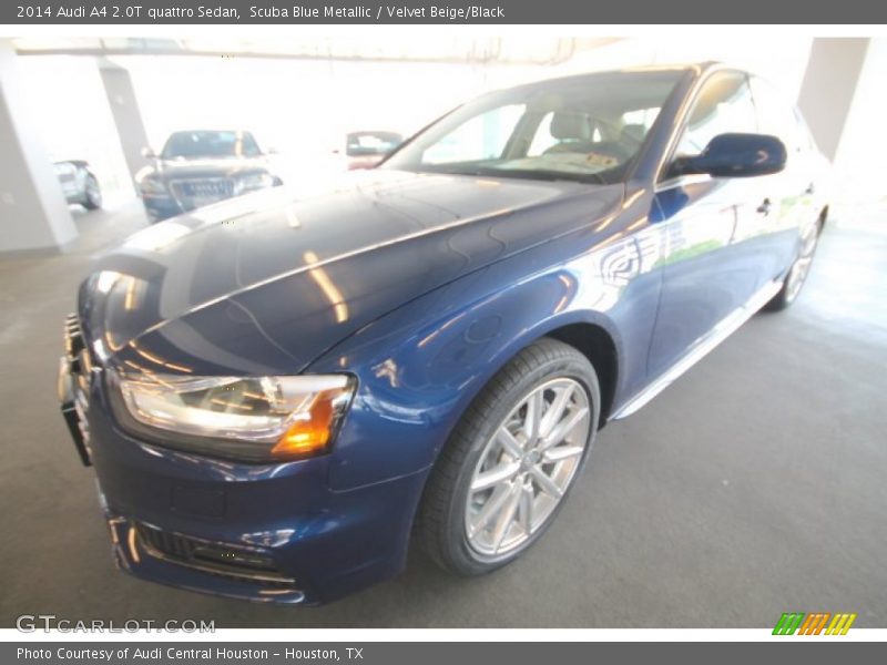 Scuba Blue Metallic / Velvet Beige/Black 2014 Audi A4 2.0T quattro Sedan
