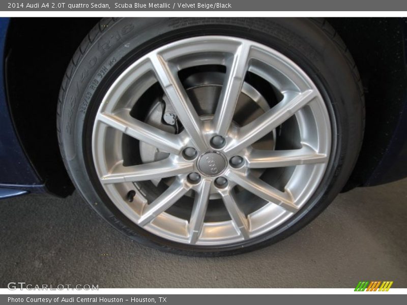 Scuba Blue Metallic / Velvet Beige/Black 2014 Audi A4 2.0T quattro Sedan