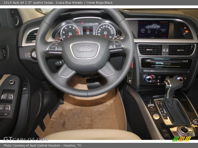 Scuba Blue Metallic / Velvet Beige/Black 2014 Audi A4 2.0T quattro Sedan