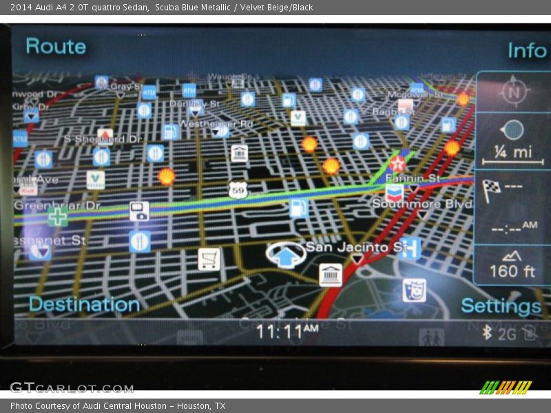 Scuba Blue Metallic / Velvet Beige/Black 2014 Audi A4 2.0T quattro Sedan