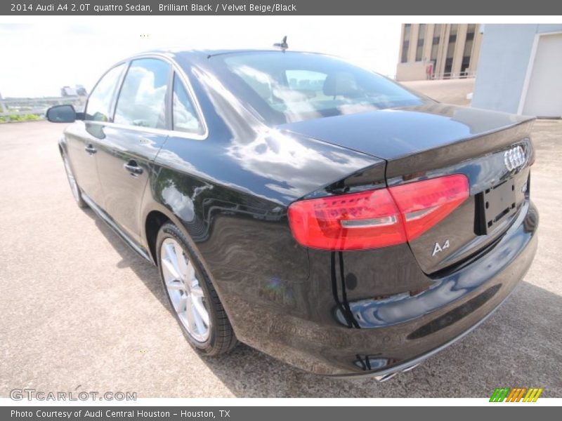 Brilliant Black / Velvet Beige/Black 2014 Audi A4 2.0T quattro Sedan