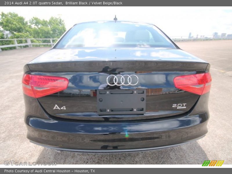 Brilliant Black / Velvet Beige/Black 2014 Audi A4 2.0T quattro Sedan