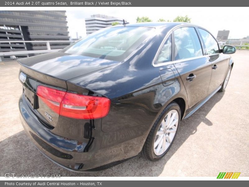 Brilliant Black / Velvet Beige/Black 2014 Audi A4 2.0T quattro Sedan