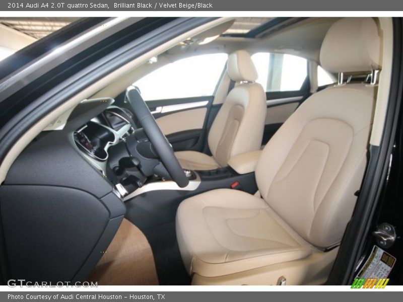 Brilliant Black / Velvet Beige/Black 2014 Audi A4 2.0T quattro Sedan