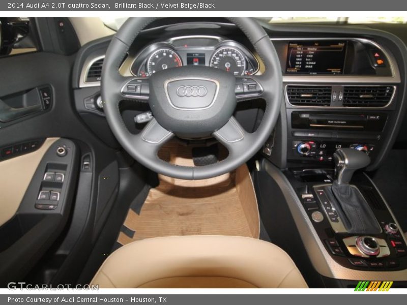 Brilliant Black / Velvet Beige/Black 2014 Audi A4 2.0T quattro Sedan