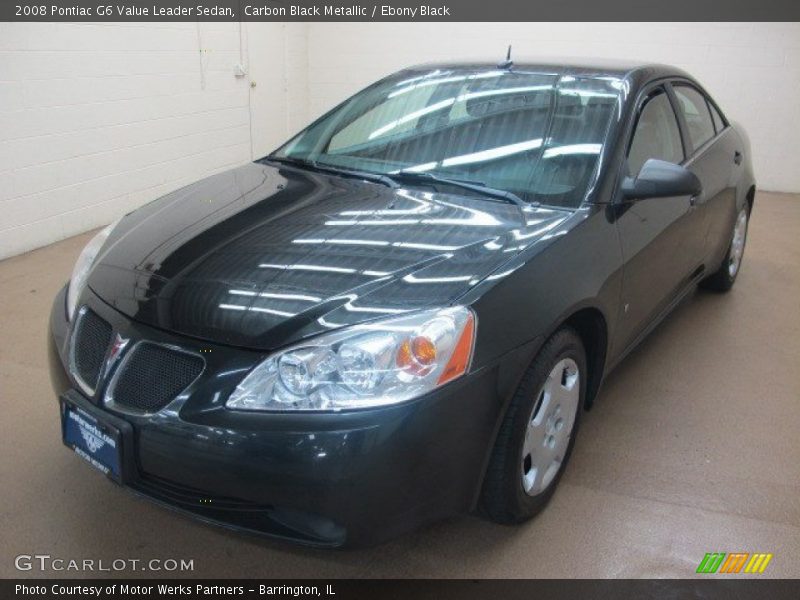 Carbon Black Metallic / Ebony Black 2008 Pontiac G6 Value Leader Sedan