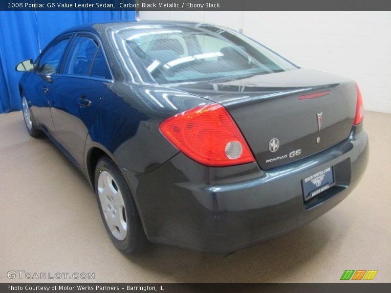 Carbon Black Metallic / Ebony Black 2008 Pontiac G6 Value Leader Sedan