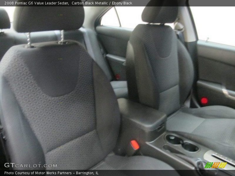 Carbon Black Metallic / Ebony Black 2008 Pontiac G6 Value Leader Sedan