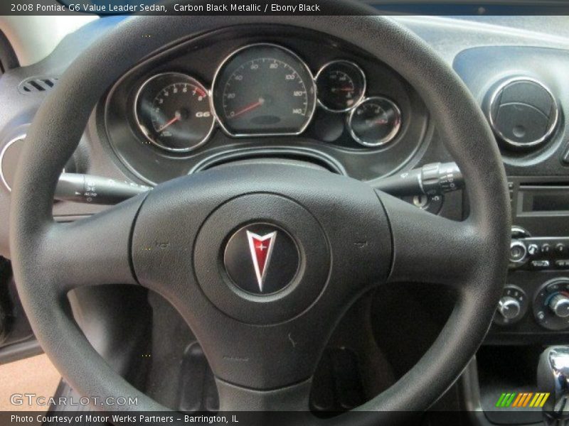 Carbon Black Metallic / Ebony Black 2008 Pontiac G6 Value Leader Sedan