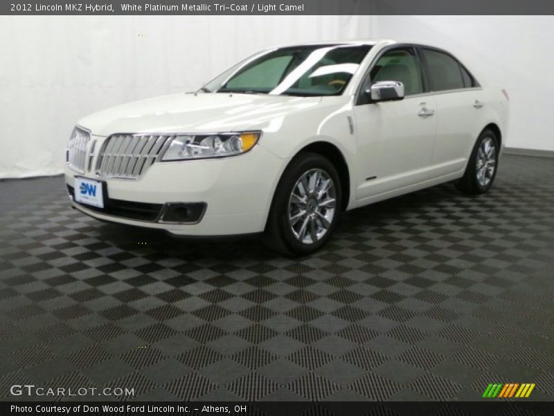 White Platinum Metallic Tri-Coat / Light Camel 2012 Lincoln MKZ Hybrid