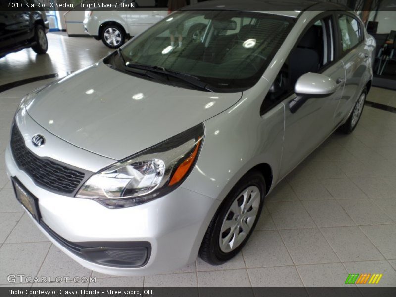 Bright Silver / Black 2013 Kia Rio LX Sedan
