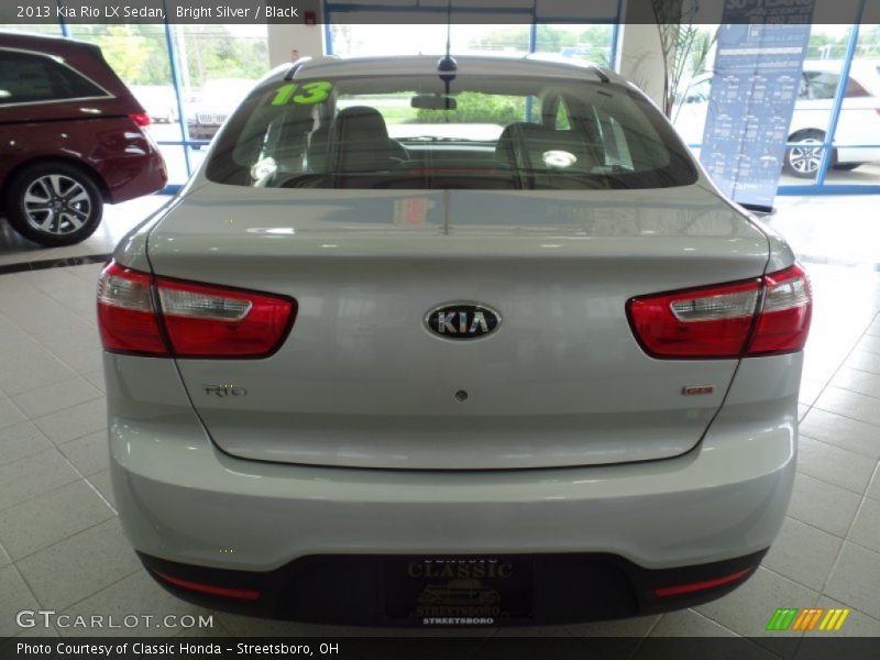 Bright Silver / Black 2013 Kia Rio LX Sedan