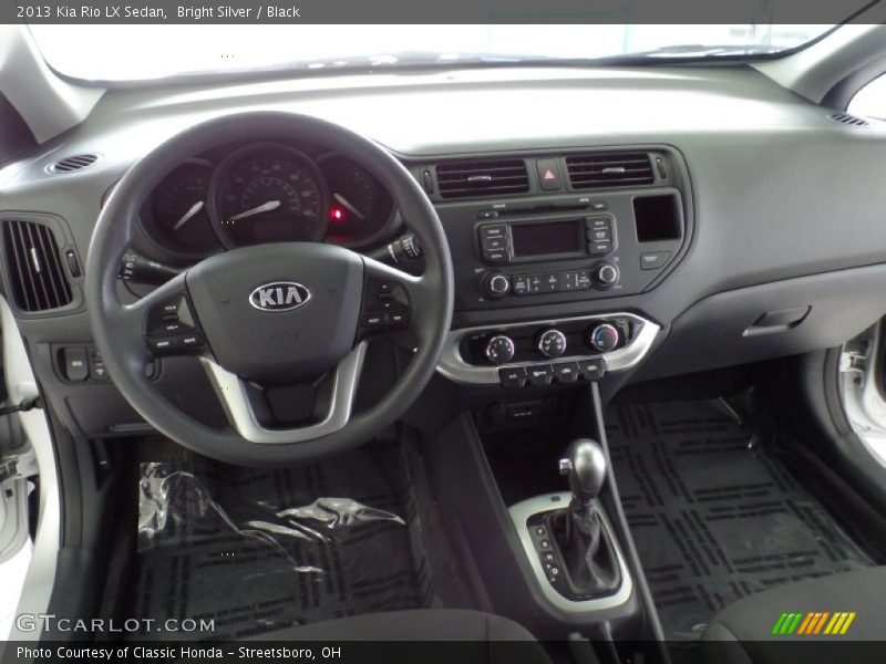 Bright Silver / Black 2013 Kia Rio LX Sedan