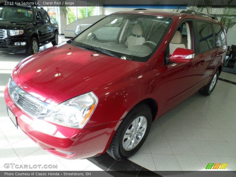 Claret Red / Beige 2012 Kia Sedona LX