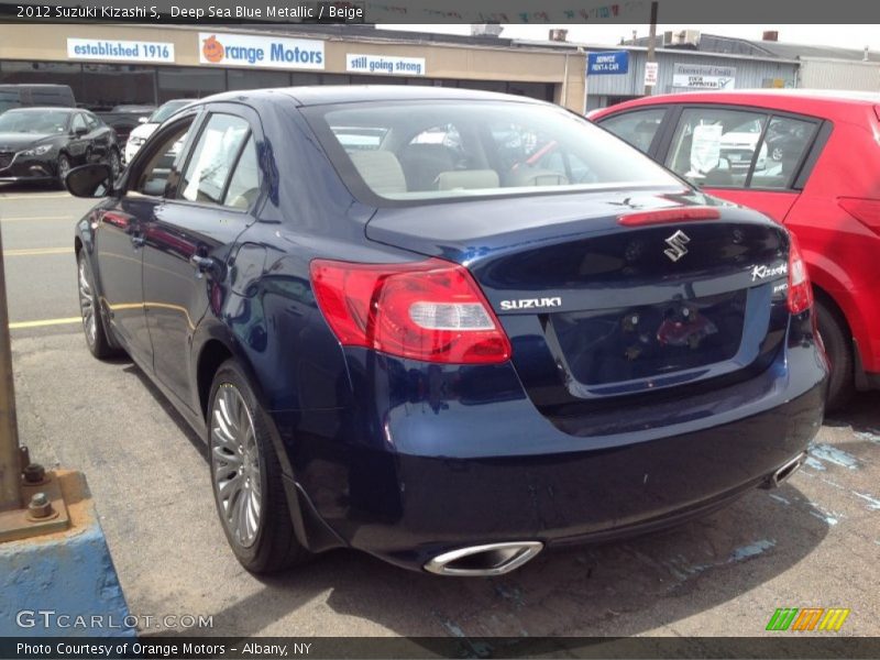 Deep Sea Blue Metallic / Beige 2012 Suzuki Kizashi S