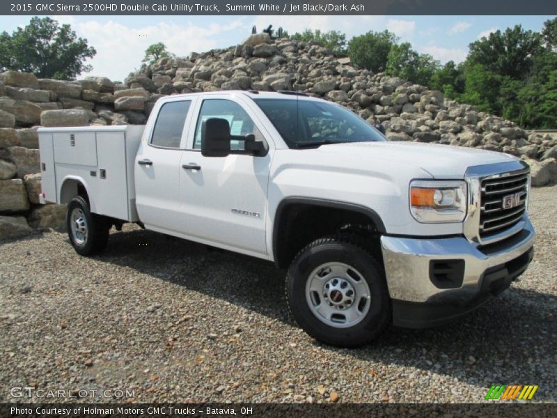 Summit White / Jet Black/Dark Ash 2015 GMC Sierra 2500HD Double Cab Utility Truck