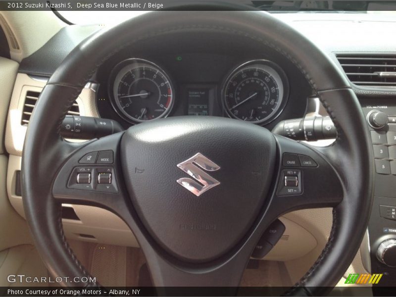 Deep Sea Blue Metallic / Beige 2012 Suzuki Kizashi S