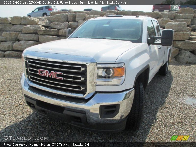 Summit White / Jet Black/Dark Ash 2015 GMC Sierra 2500HD Double Cab Utility Truck