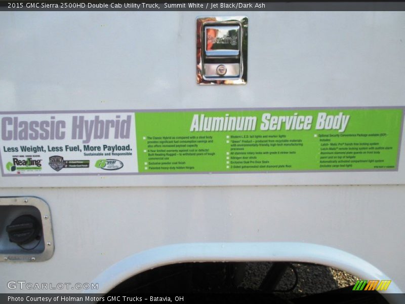 Summit White / Jet Black/Dark Ash 2015 GMC Sierra 2500HD Double Cab Utility Truck