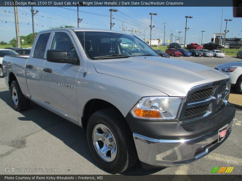Bright Silver Metallic / Dark Slate Gray/Medium Graystone 2011 Dodge Ram 1500 ST Quad Cab 4x4