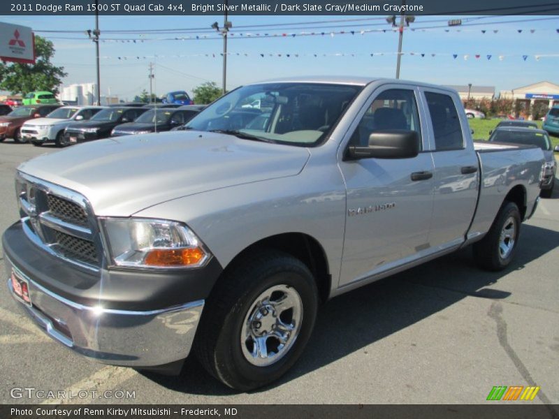 Bright Silver Metallic / Dark Slate Gray/Medium Graystone 2011 Dodge Ram 1500 ST Quad Cab 4x4