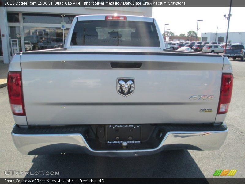 Bright Silver Metallic / Dark Slate Gray/Medium Graystone 2011 Dodge Ram 1500 ST Quad Cab 4x4
