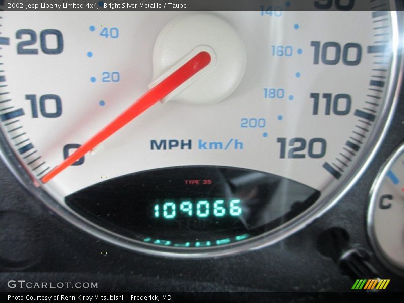 Bright Silver Metallic / Taupe 2002 Jeep Liberty Limited 4x4