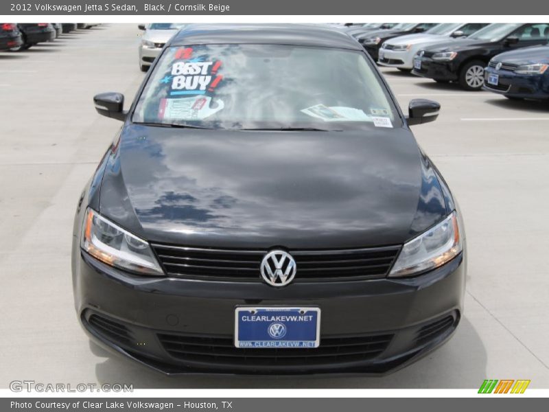 Black / Cornsilk Beige 2012 Volkswagen Jetta S Sedan