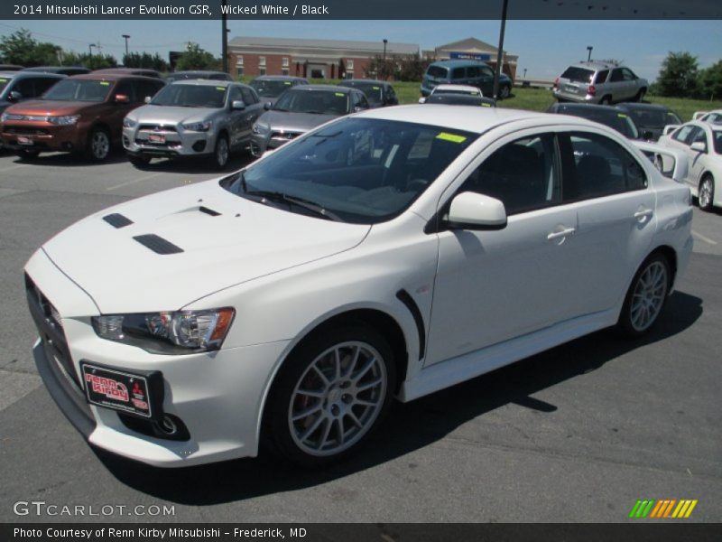 Wicked White / Black 2014 Mitsubishi Lancer Evolution GSR