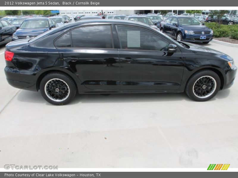 Black / Cornsilk Beige 2012 Volkswagen Jetta S Sedan