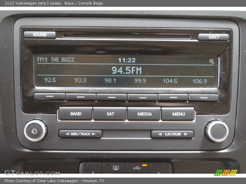 Black / Cornsilk Beige 2012 Volkswagen Jetta S Sedan