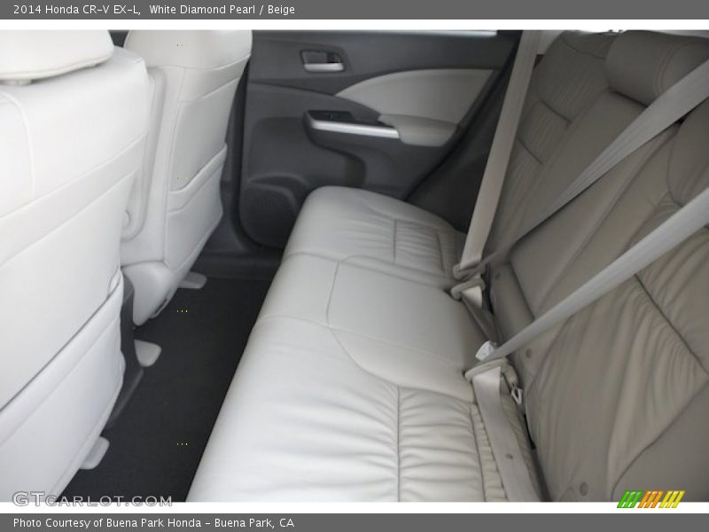 White Diamond Pearl / Beige 2014 Honda CR-V EX-L