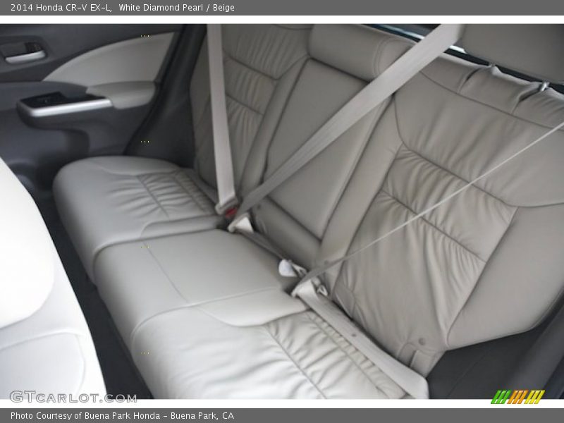 White Diamond Pearl / Beige 2014 Honda CR-V EX-L