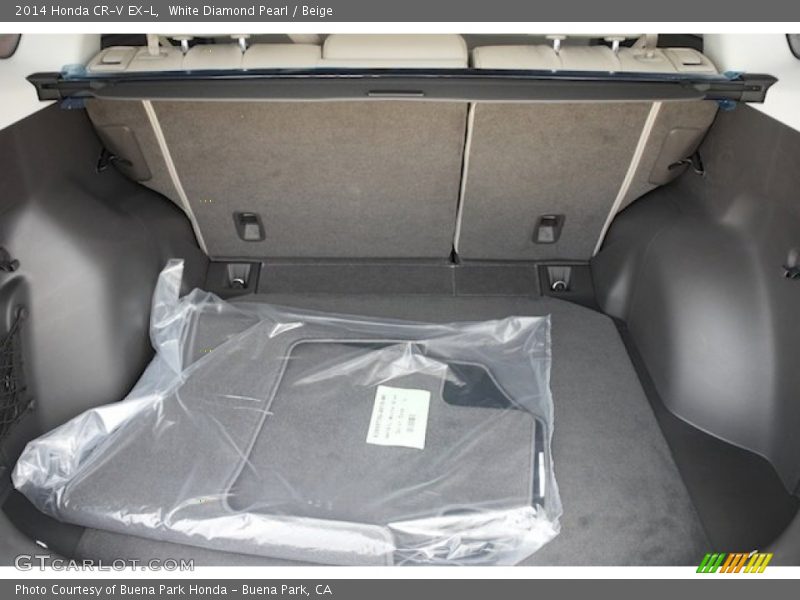 White Diamond Pearl / Beige 2014 Honda CR-V EX-L