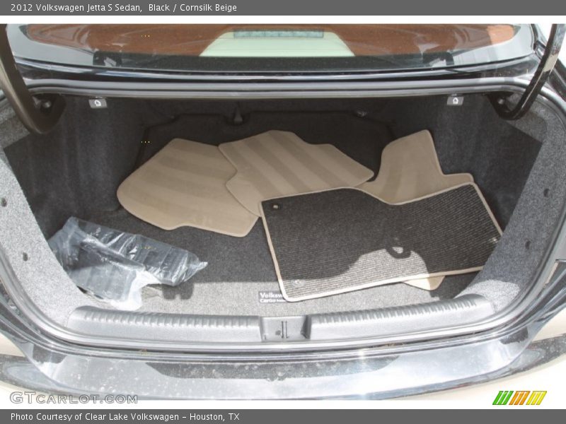 Black / Cornsilk Beige 2012 Volkswagen Jetta S Sedan