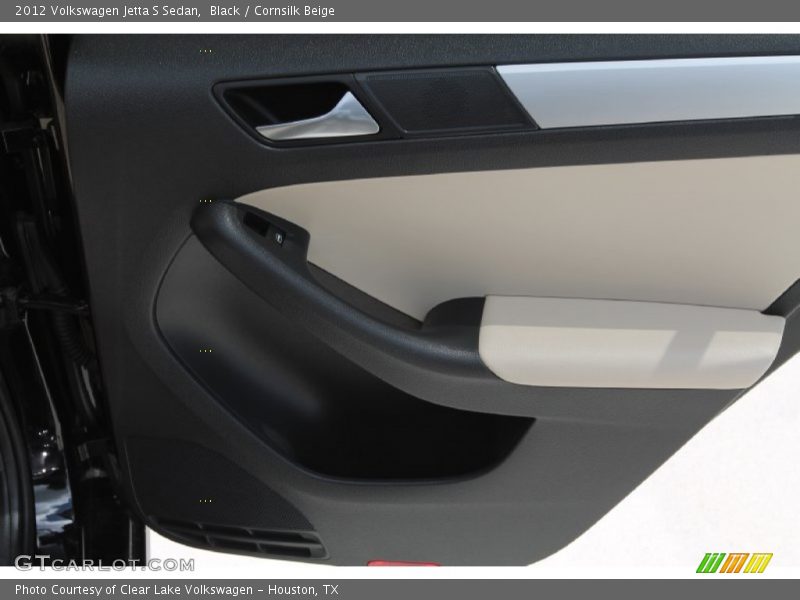 Black / Cornsilk Beige 2012 Volkswagen Jetta S Sedan