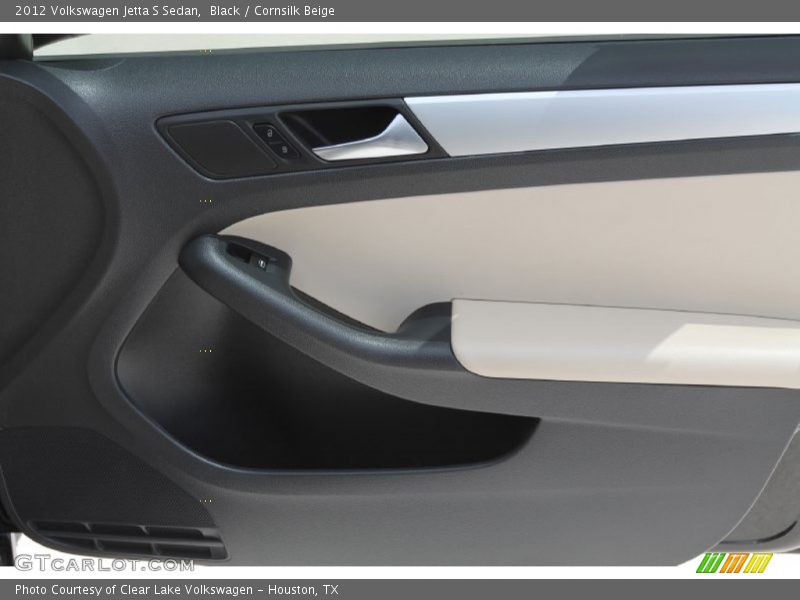 Black / Cornsilk Beige 2012 Volkswagen Jetta S Sedan
