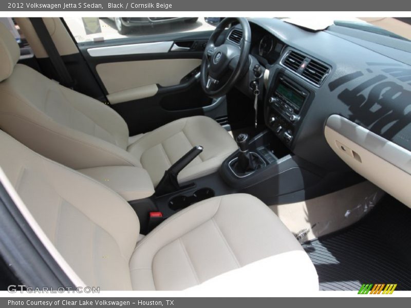 Black / Cornsilk Beige 2012 Volkswagen Jetta S Sedan