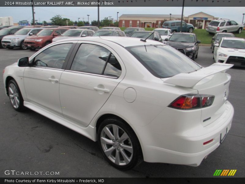 Wicked White / Black 2014 Mitsubishi Lancer RALLIART AWC