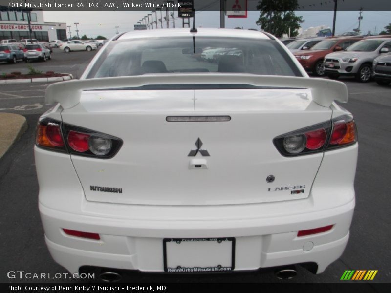 Wicked White / Black 2014 Mitsubishi Lancer RALLIART AWC