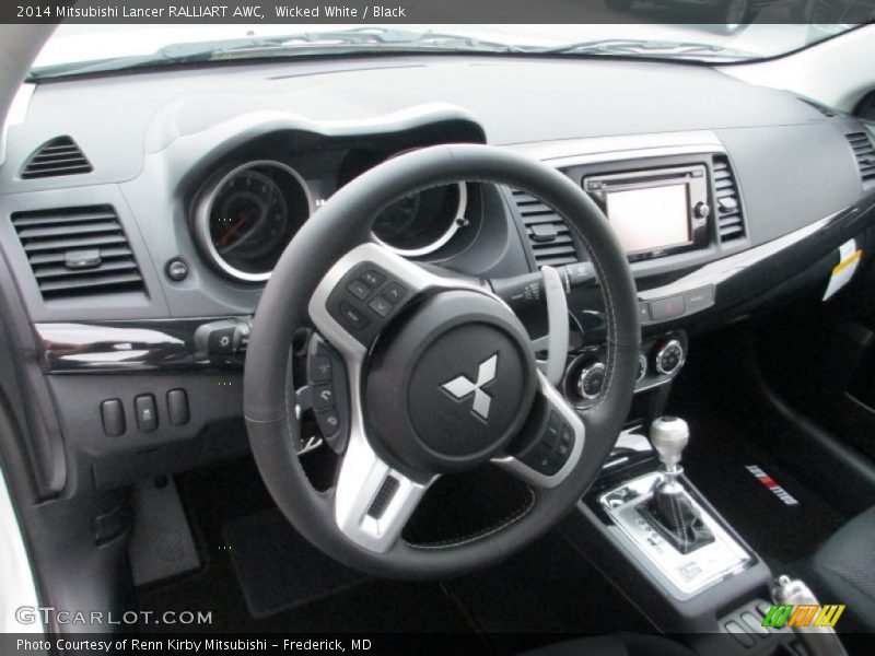 Wicked White / Black 2014 Mitsubishi Lancer RALLIART AWC