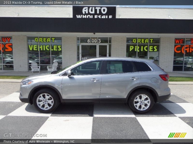 Liquid Silver Metallic / Black 2013 Mazda CX-9 Touring