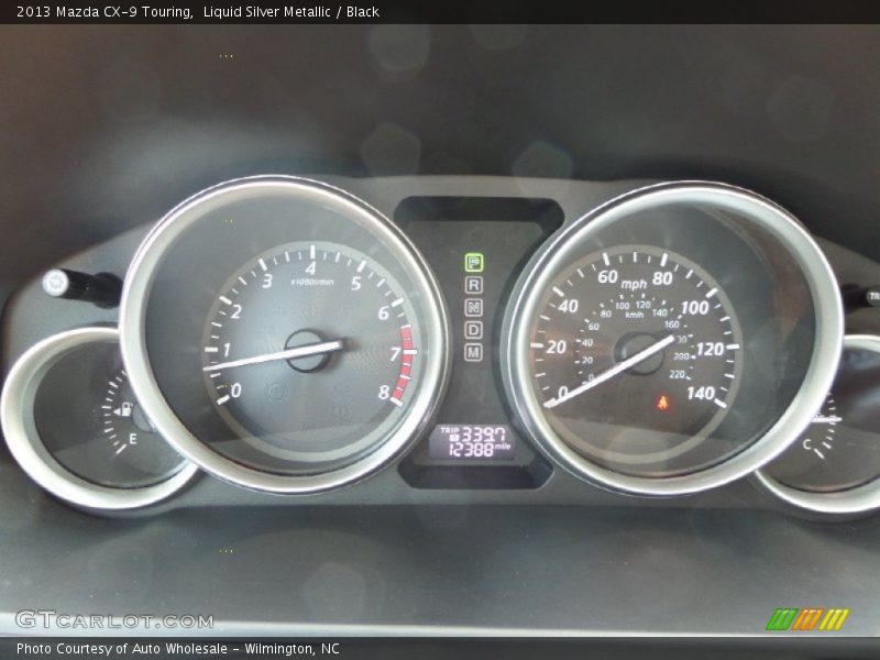 Liquid Silver Metallic / Black 2013 Mazda CX-9 Touring