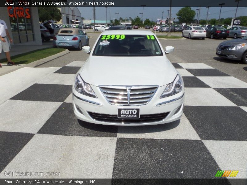 White Satin Pearl / Saddle 2013 Hyundai Genesis 3.8 Sedan