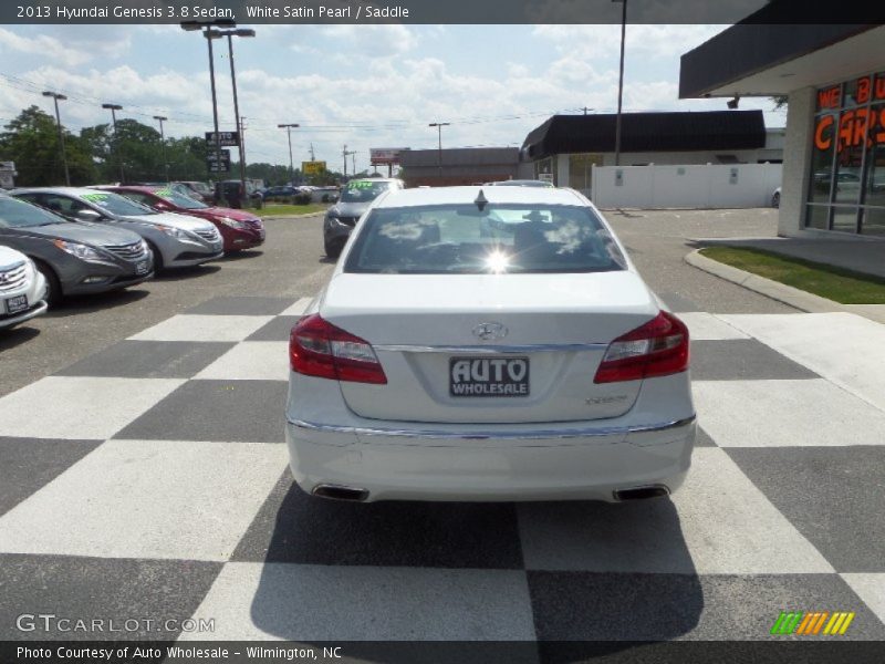 White Satin Pearl / Saddle 2013 Hyundai Genesis 3.8 Sedan