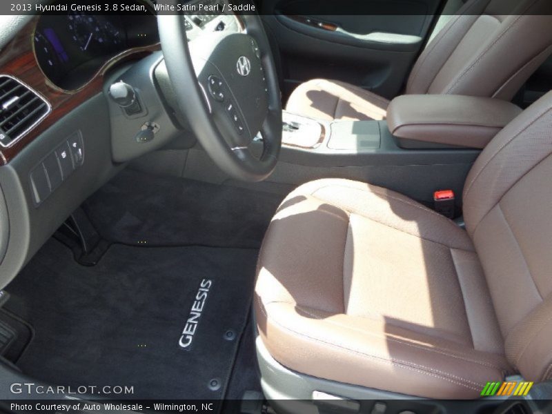 White Satin Pearl / Saddle 2013 Hyundai Genesis 3.8 Sedan