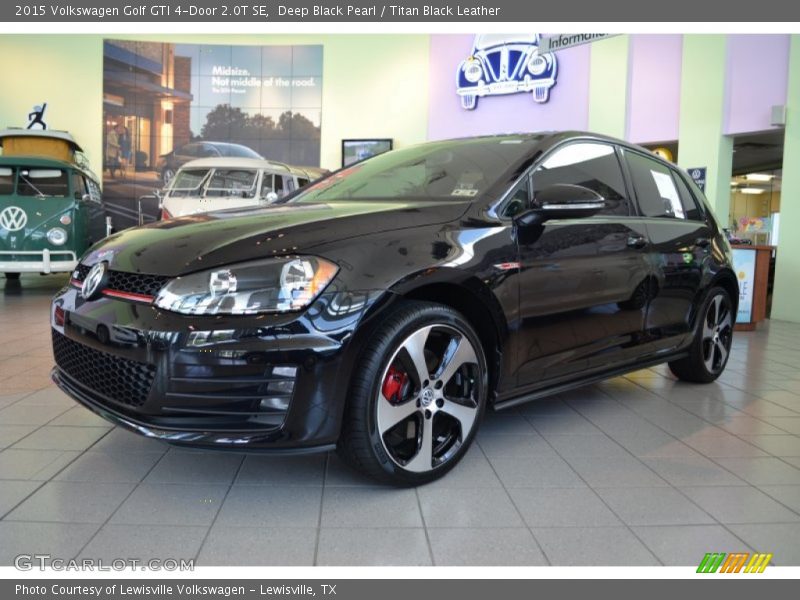 Deep Black Pearl / Titan Black Leather 2015 Volkswagen Golf GTI 4-Door 2.0T SE
