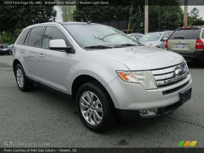 Brilliant Silver Metallic / Medium Light Stone 2009 Ford Edge SEL AWD