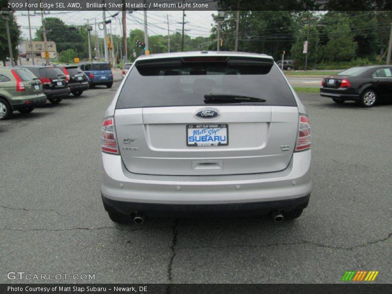 Brilliant Silver Metallic / Medium Light Stone 2009 Ford Edge SEL AWD